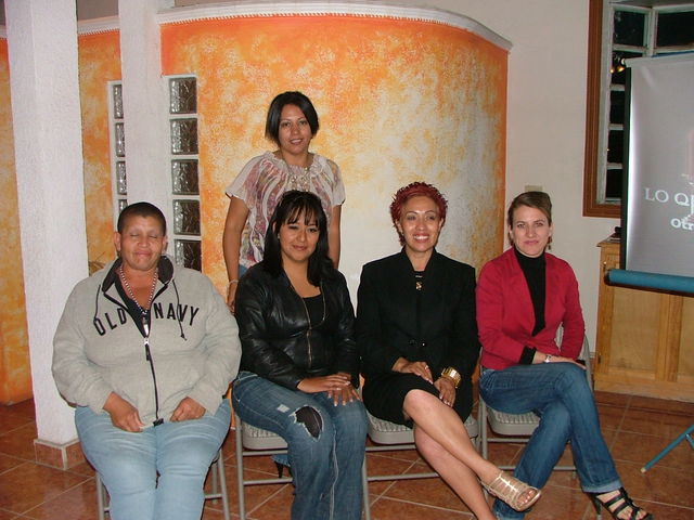 Lulu Rocha, Graciela Rocha con periodistas del APT.